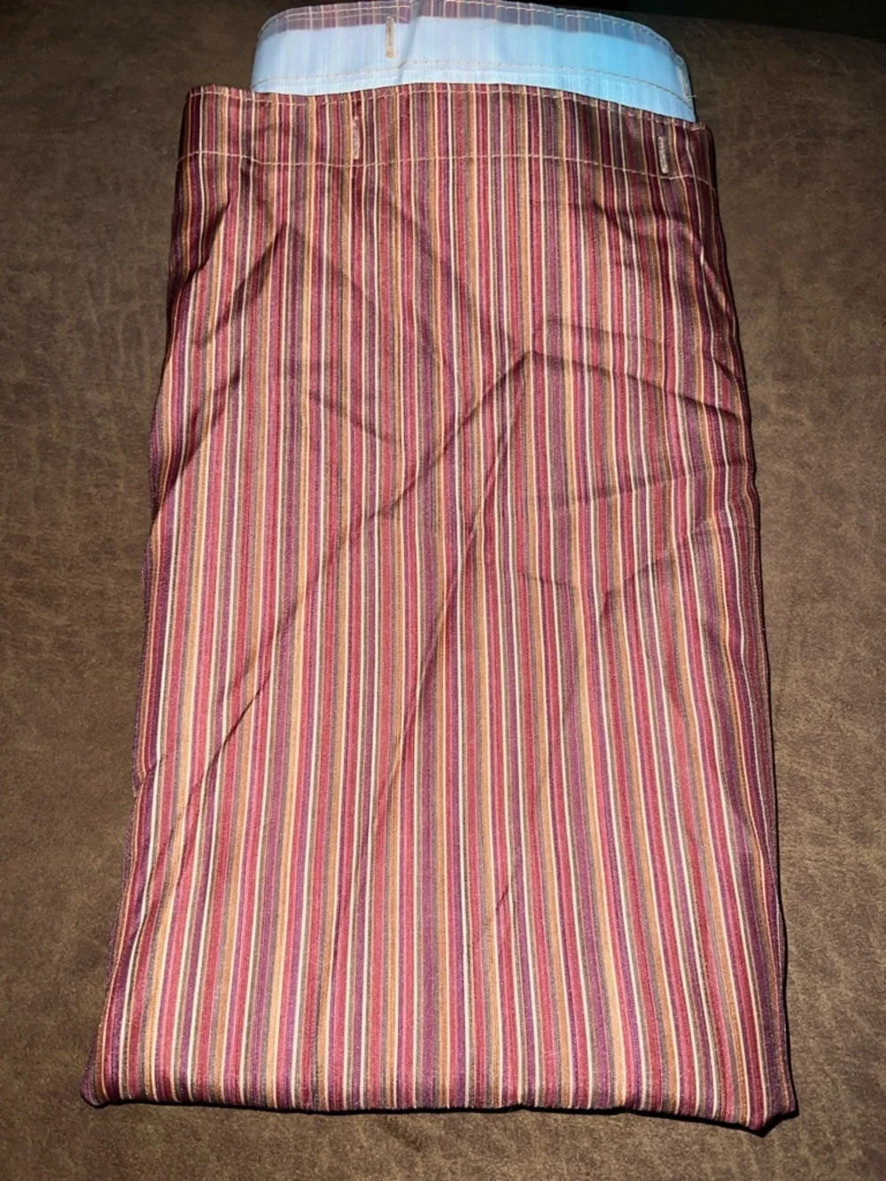 Striped Red Multi-Color Shower Curtain